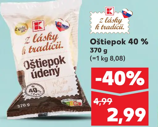 Z lásky k tradícii Oštiepok údený 40 %