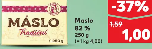 Maslo tradičné 82 %