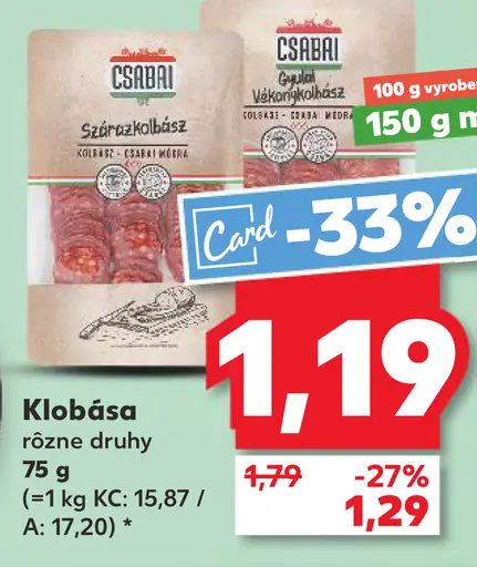 Csabai klobása