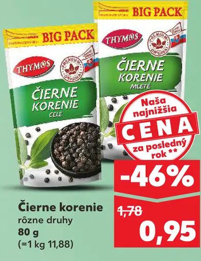 Thymos Čierne korenie celé