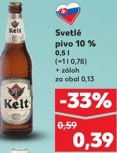 Kelt Svetlé výčapné pivo 10%