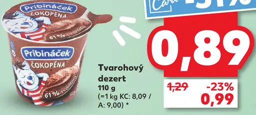 Přibináček tvarohový dezert čokopečen