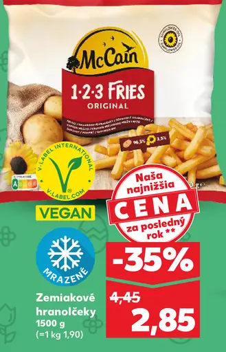 McCain hranolčeky 1-2-3 Fries Original
