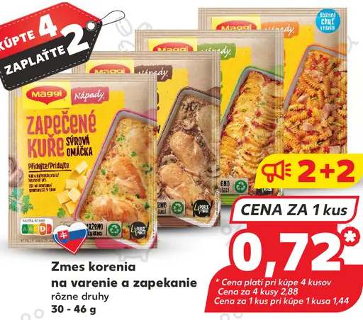 Maggi zmes korenia na varenie a zapekanie rôzne druhy