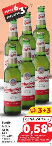 Budějovický Budvar svetlý ležiak plechovka