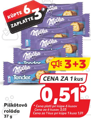 Milka piškótová roláda v čokoláde rôzne druhy