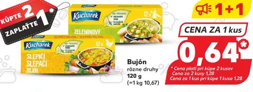 Kucharek bujón rôzne druhy