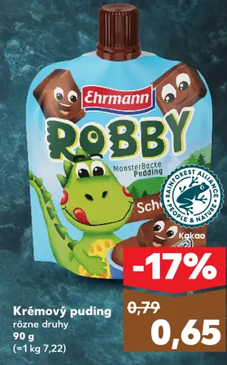 Ehrmann Robby krémový puding čokoládový