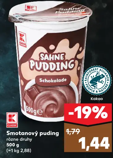K-Classic smotanový puding čokoládový