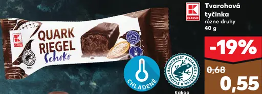 K-Classic tvarohová tyčinka kakao