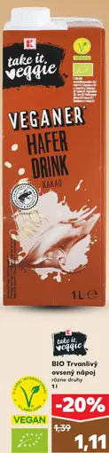 Take it veggie vegánsky ovsený nápoj kakao