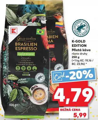 K-Classic K-Gold Edition mletá káva