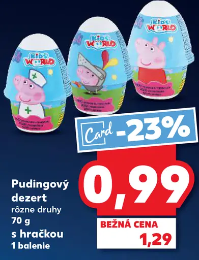 Kids World pudingový dezert s hračkou