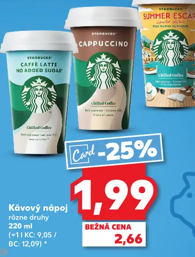 Starbucks kávový nápoj chladený