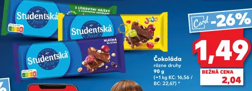 Študentská pečať čokoláda