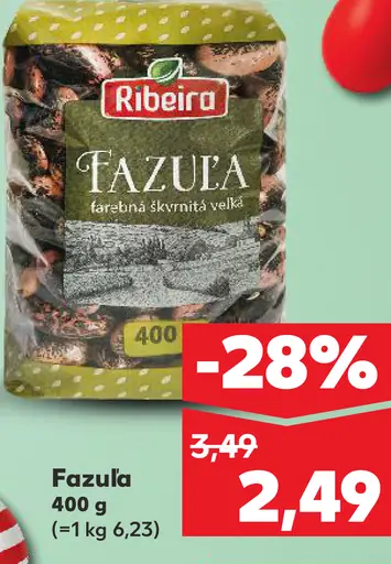 Ribeira fazuľa farebná strakatá veľká