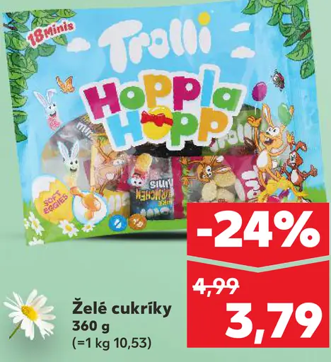 Trolli Hoppla hopp želé cukríky