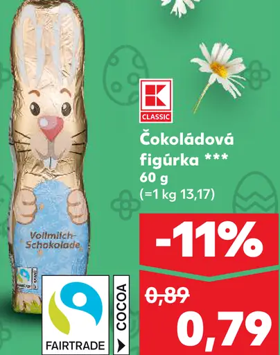 K-Classic čokoládová figúrka Votánska Schokolade