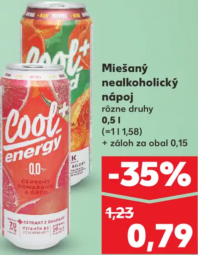 Cool energy nealkoholický nápoj plechovka