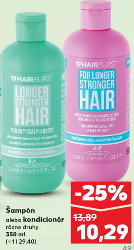 Hairburst šampón pre dlhšie a silnejšie vlasy