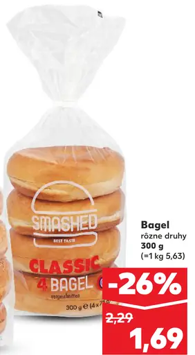 Smashed classic bagel