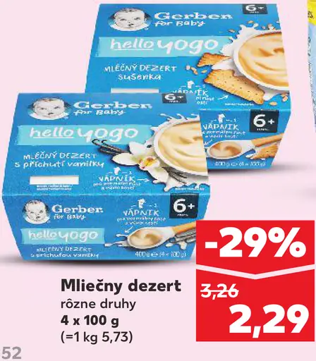 Hello Logo mliečny dezert