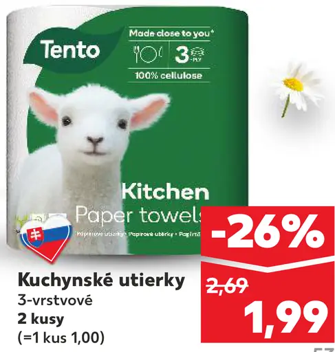 Tento Kitchen papierové utierky 3-vrstvové