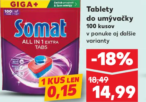 Somat tablety do umývačky All in 1 Extra Tabs