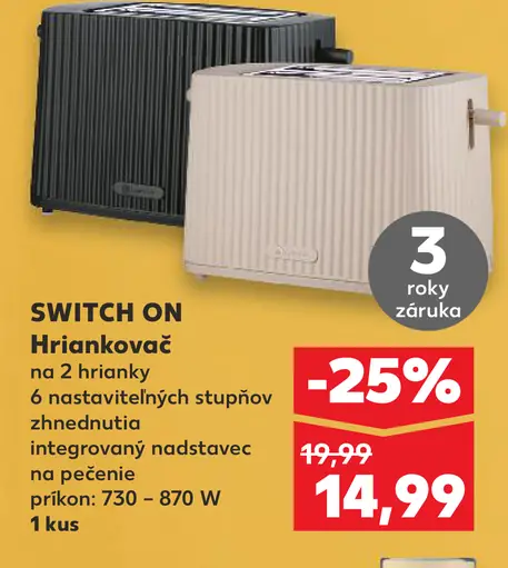 Switch On hriankovač na 2 hrianky