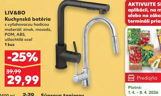 LIV&BO Kuchynská batéria