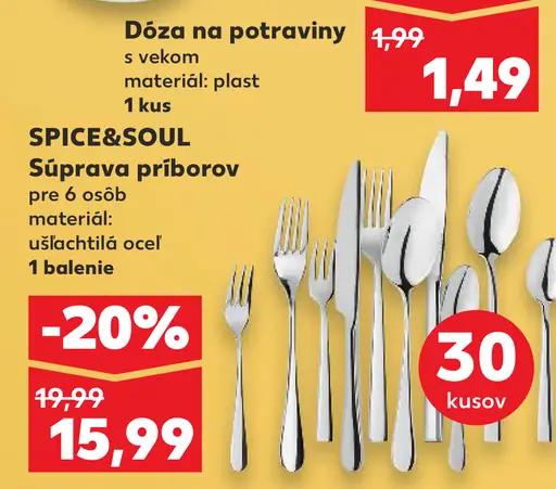 SPICE&SOUL Súprava príborov pre 6 osôb