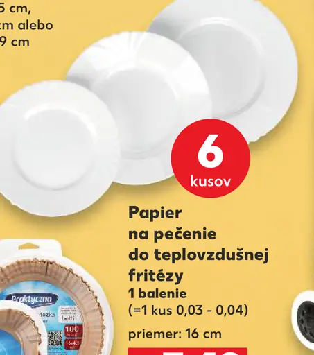 Papier na pečenie do teplovzdušnej fritézy
