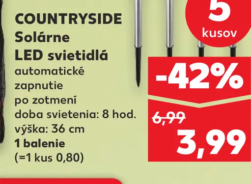 COUNTRYSIDE Solárne LED svietidlo
