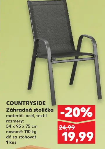 COUNTRYSIDE Záhradná stolička