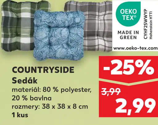 COUNTRYSIDE Sedák polyester a bavlna