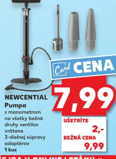 Newcential pumpa na bicykel s manometrom