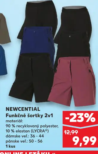 NEWCENTIAL Funkčné šortky 2v1