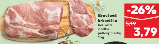 Bravčová krkovička bez kosti v celku