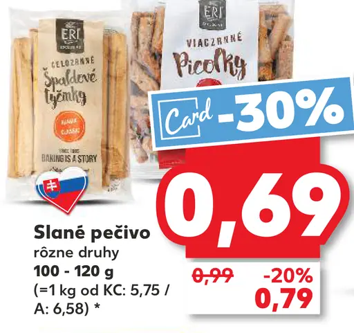 ERI slané pečivo rôzne druhy