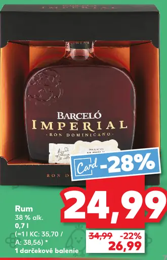 Barceló Imperial rum darčekové balenie