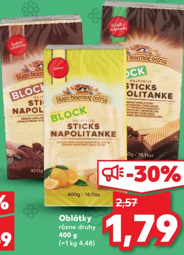 Blago biskvitne oblatne napolitanke