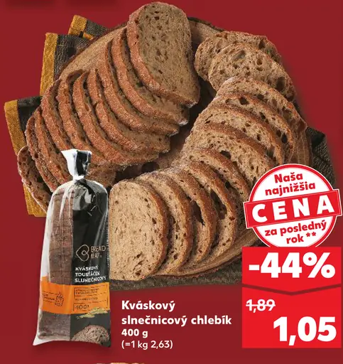 Kváskový slnečnicový chlebík