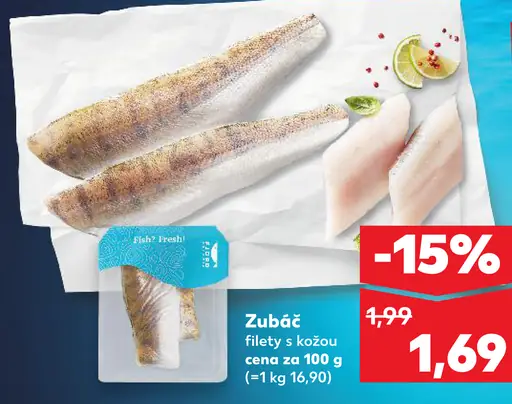 Zubáč filety s kožou