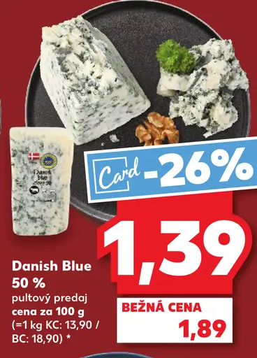 Danish Blue 50 % plesnivý syr