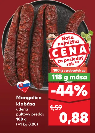 Mangalica klobása údená