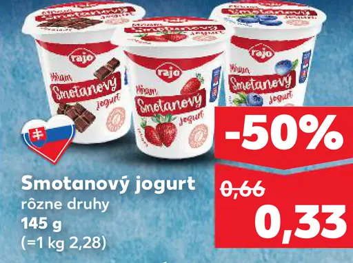 Smotanový jogurt rôzne druhy