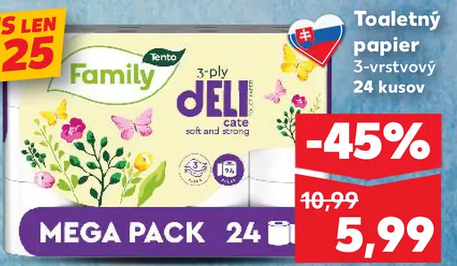 Toaletný papier 3-vrstvový