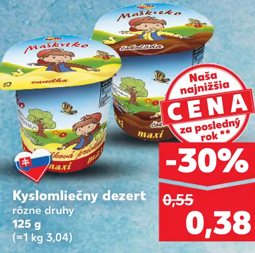 Milsy kyslomliečny dezert rôzne druhy