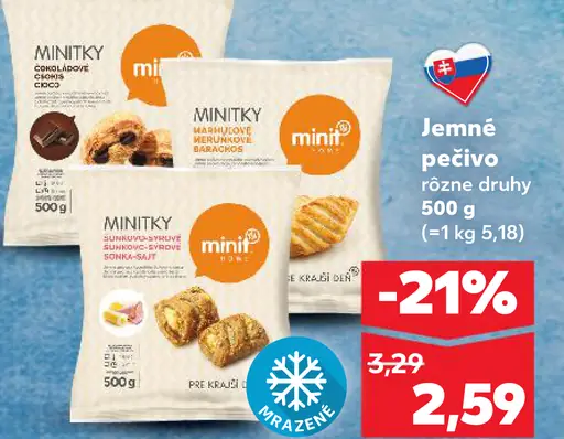 Minit Minity mini koláčiky rôzne druhy