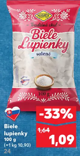 Biele lupienky solené
